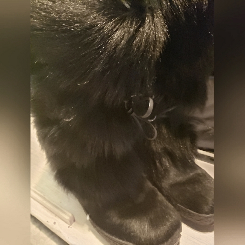 PAJAR fur boots size 39 black